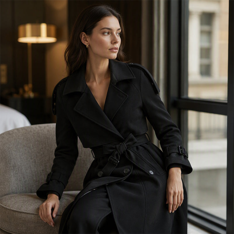 ⏳ Het erbjudande! |Elegant Trenchcoat Dam – Tidlös Design med Bekväm Passform för Vardagen