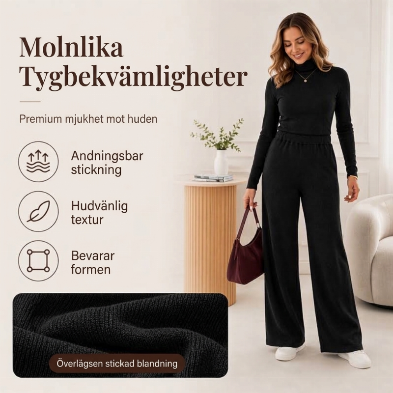 Tidlöst Stickat Set för Kvinnor – Bekväm Stil för Hemma & Vardag