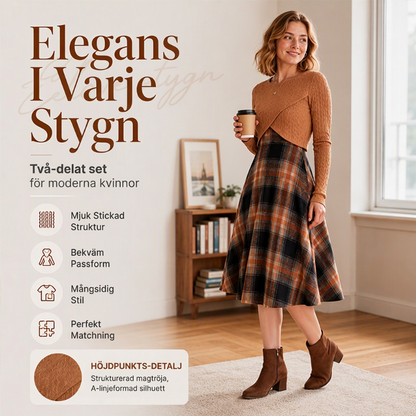 Nyhetserbjudande✨|Klassisk Elegans i Två Delar – Ett Vackert Set för Vardagens Stunder