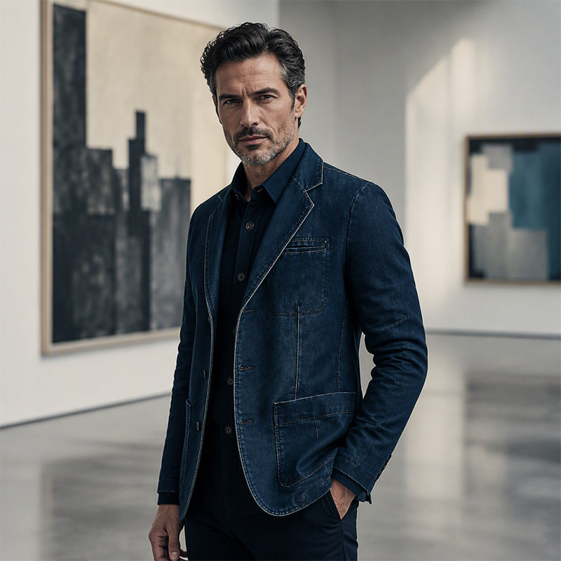 🍂Höstens bästsäljare|Den Perfekta Balansen Mellan Stil & Komfort – Denim Blazer för Män