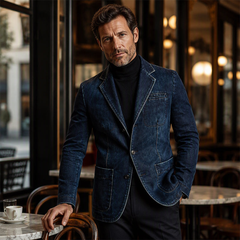 🍂Höstens bästsäljare|Den Perfekta Balansen Mellan Stil & Komfort – Denim Blazer för Män