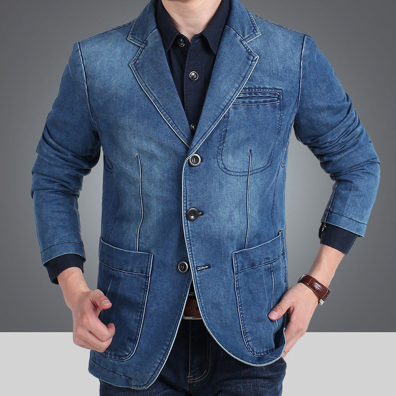 🍂Höstens bästsäljare|Den Perfekta Balansen Mellan Stil & Komfort – Denim Blazer för Män