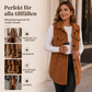 🍂Höstens bästsäljare|Elegant Väst Dam med Slagkrage – Varm & Bekväm Lager-på-Lager Stil