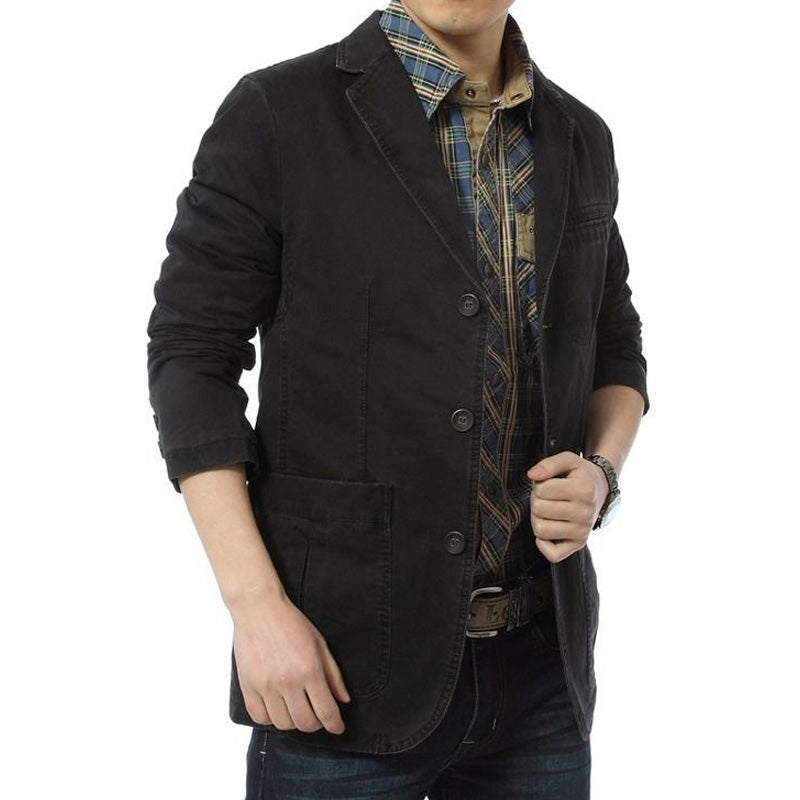 🧥Tidlös Herrkavaj – Elegant Casual Kavaj med Mjuk Bomullskänsla Fri frakt✈️