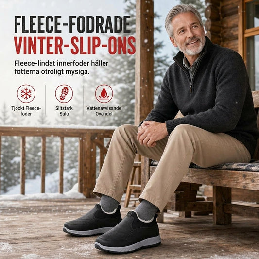 Bekväma Vinterskor för Herr – Varma Slip-On Skor med Mjuk Sula