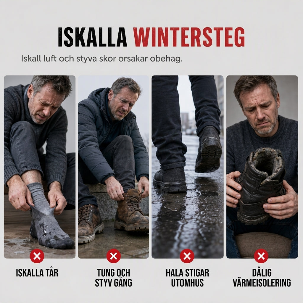 Bekväma Vinterskor för Herr – Varma Slip-On Skor med Mjuk Sula