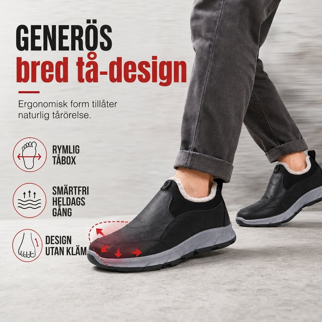 Bekväma Vinterskor för Herr – Varma Slip-On Skor med Mjuk Sula