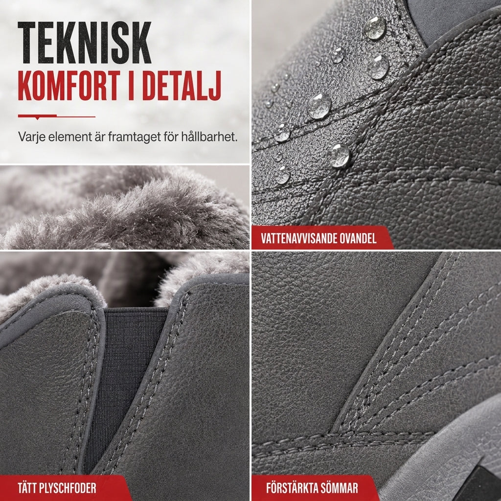 Bekväma Vinterskor för Herr – Varma Slip-On Skor med Mjuk Sula