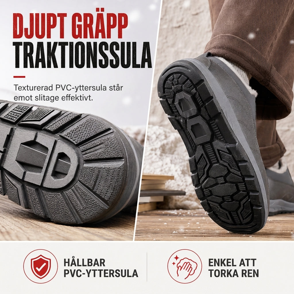 Bekväma Vinterskor för Herr – Varma Slip-On Skor med Mjuk Sula