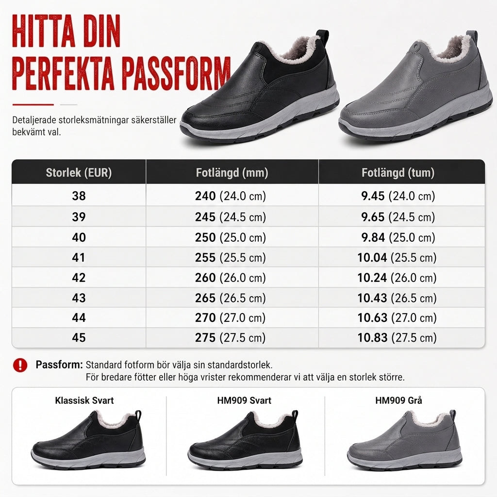 Bekväma Vinterskor för Herr – Varma Slip-On Skor med Mjuk Sula