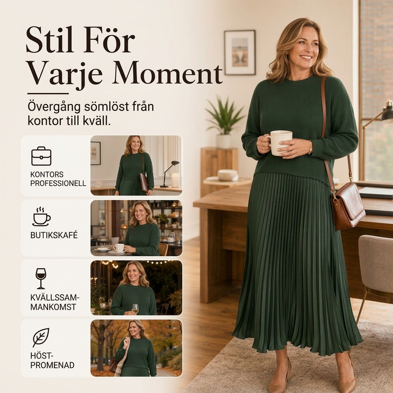 👗 🍂 Elegant stickat set för kvinnor – bekvämt och tidlöst