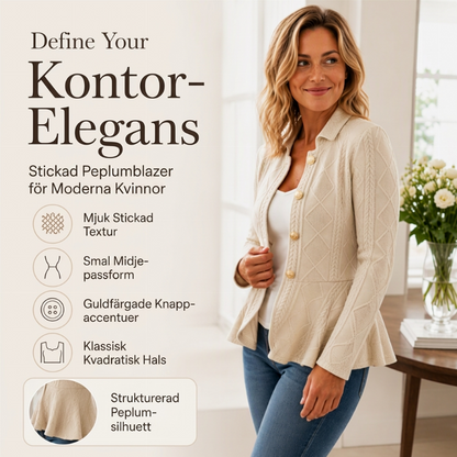 🧥 Elegant kavaj med volanger och peplum för kvinnor – stilren, bekväm, mångsidig, perfekt för kontor och fest, nu till halva priset! ✨