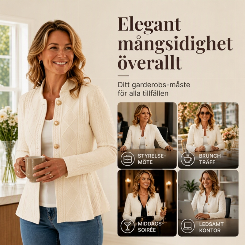 🧥 Elegant kavaj med volanger och peplum för kvinnor – stilren, bekväm, mångsidig, perfekt för kontor och fest, nu till halva priset! ✨