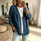 Elegant Denimkofta för Kvinnor – V-ringad Oversize Jacka med Mjuk Komfort & Tidlös Stil