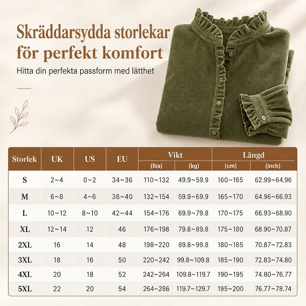 ⏳ Het erbjudande! |Elegant Manchesterblus för Dam – Mjuk Vintage-Inspirerad Skjorta med Volangdetaljer