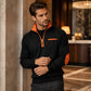 Quarter Zip Tröja Herr – Varm Sweatshirt med Hög Krage och Avslappnad Passform