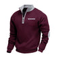 Quarter Zip Tröja Herr – Varm Sweatshirt med Hög Krage och Avslappnad Passform