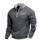 Quarter Zip Tröja Herr – Varm Sweatshirt med Hög Krage och Avslappnad Passform