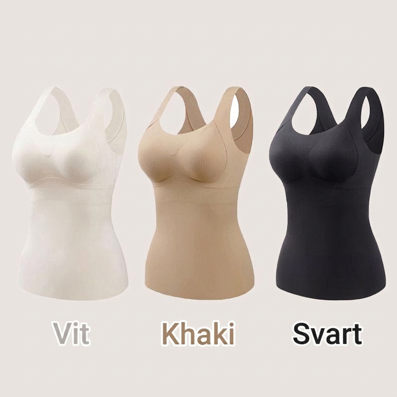 Nyhetserbjudande✨|Mjuk Linne Topp för Dam – Inbyggd BH & Bekväm Support för Vardagen