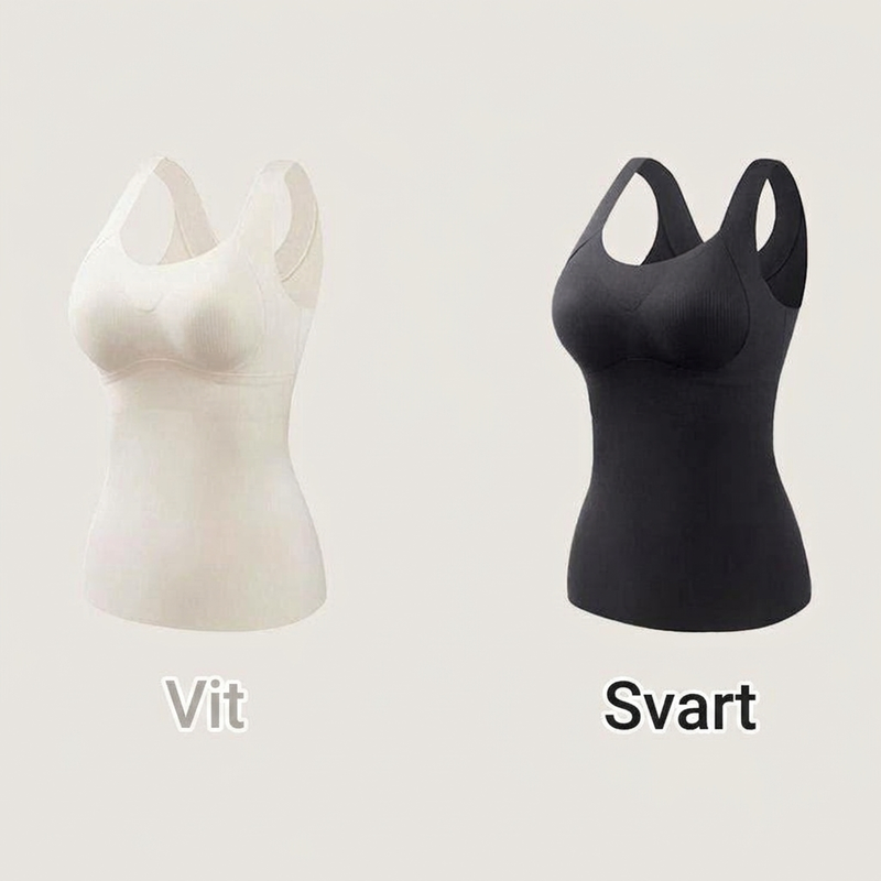 Nyhetserbjudande✨|Mjuk Linne Topp för Dam – Inbyggd BH & Bekväm Support för Vardagen