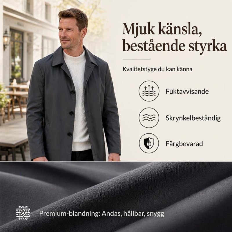 📦 Över 500 paket skickas varje dag – helt otroligt! Enfärgad, enkelradig herrrock i medellängd