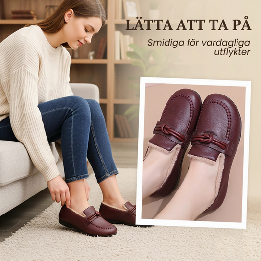 🔥 50 % RABATT UNDER BEGRÄNSAD TID! Varma Vinterskor Dam – Fodrade Slip-On Skor med Halkfritt Grepp och Mjuk Komfort