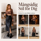 Nyhet✨|Elegant Skinnkjol Dam – Högmidjad Midi Kjol med Sidslits och Tidlös Stil