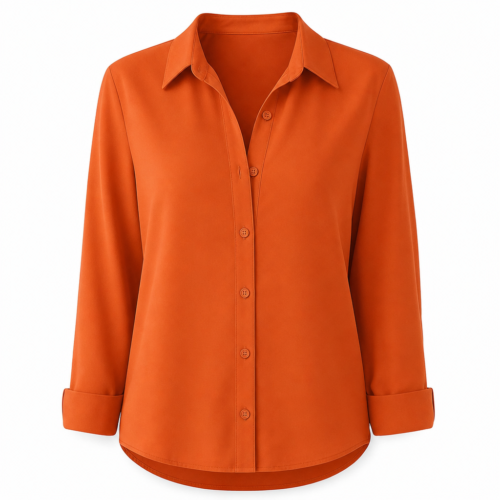 Kvinnor Elegant Casual Långärmad Button Up Blus