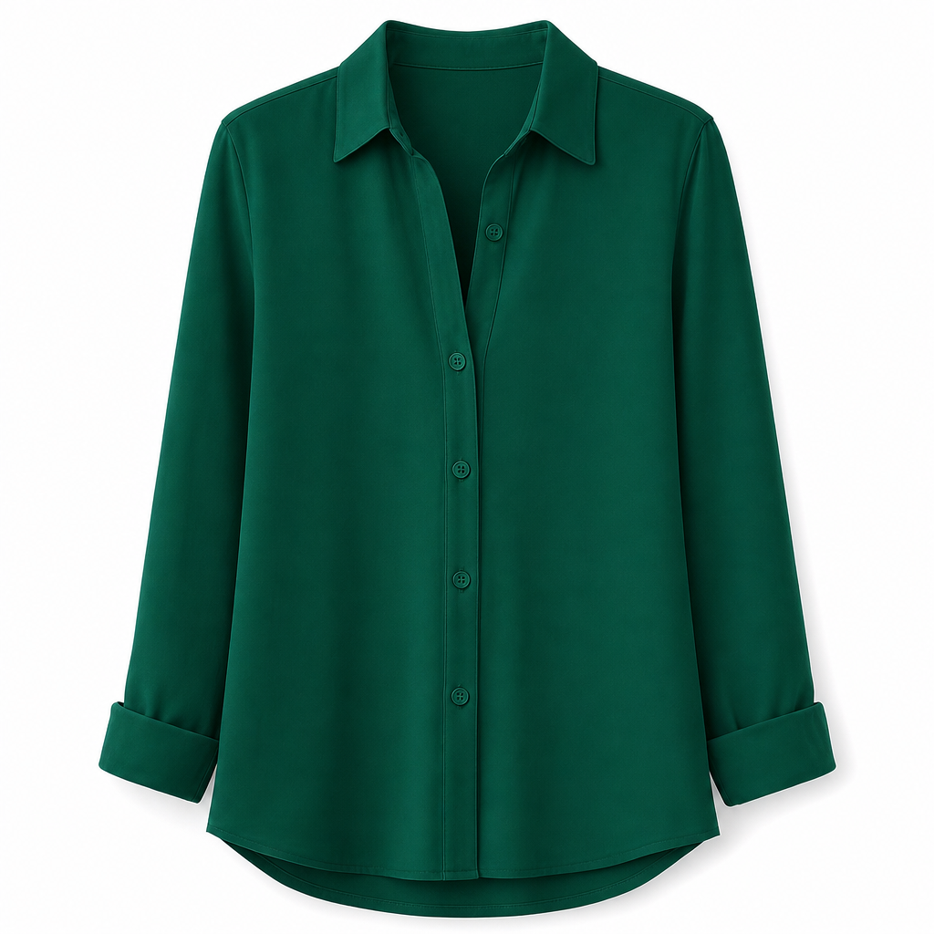 Kvinnor Elegant Casual Långärmad Button Up Blus