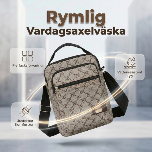 Rymlig Travel Bag – Axelväska med Flera Fack, Vattentåligt Tyg och Stor Förvaring