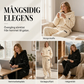 Tidsbegränsat erbjudand✨|Mysigt Fleece Set Dam – Fluffig Hoodie & Byxor med 3D-Struktur, Varm Komfort och Avslappnad Passform