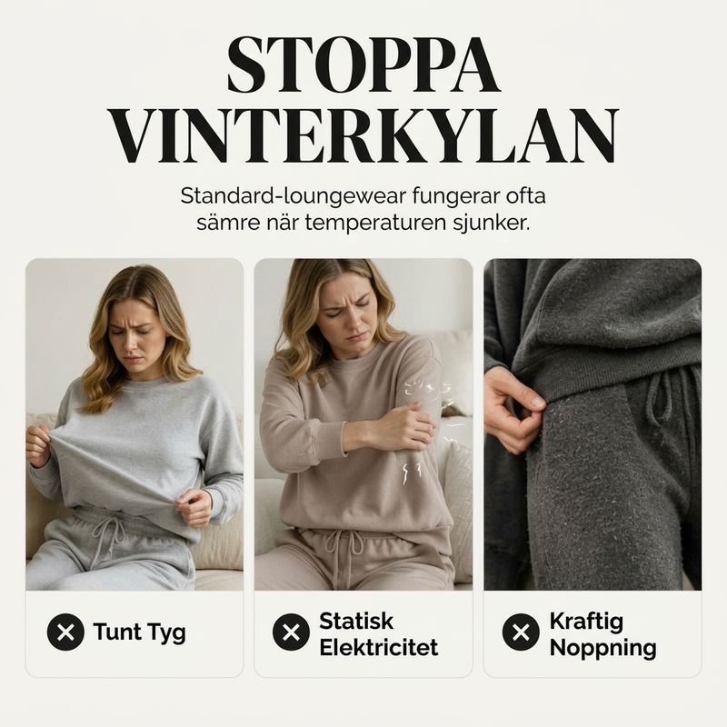 Tidsbegränsat erbjudand✨|Mysigt Fleece Set Dam – Fluffig Hoodie & Byxor med 3D-Struktur, Varm Komfort och Avslappnad Passform