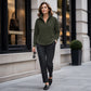 Quarter Zip Tröja Dam – Mjuk Stickad Pullover med Hög Krage, Avslappnad Passform & Elegant Vardagstil