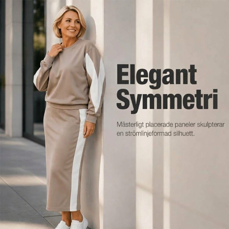 Mysigt Stickat Set Dam – Elegant 2 Delad Outfit