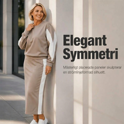 Mysigt Stickat Set Dam – Elegant 2 Delad Outfit