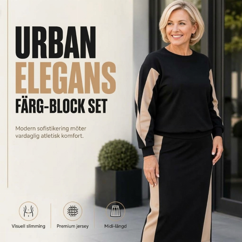 Mysigt Stickat Set Dam – Elegant 2 Delad Outfit