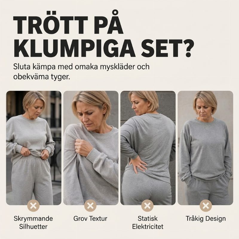 Mysigt Stickat Set Dam – Elegant 2 Delad Outfit