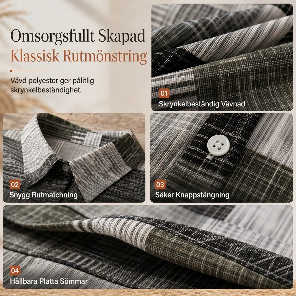 ⏳ Het erbjudande! |Mysig Rutig Skjorta Dam – Ledig Stil & Bekväm Passform