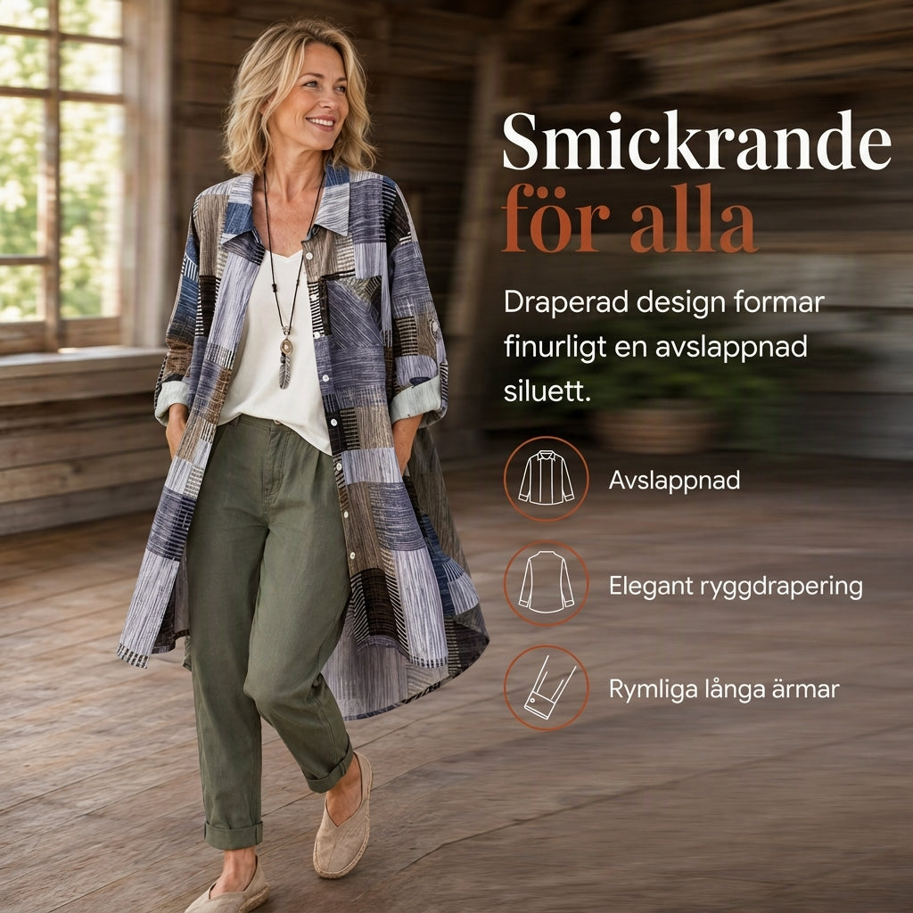 ⏳ Het erbjudande! |Mysig Rutig Skjorta Dam – Ledig Stil & Bekväm Passform