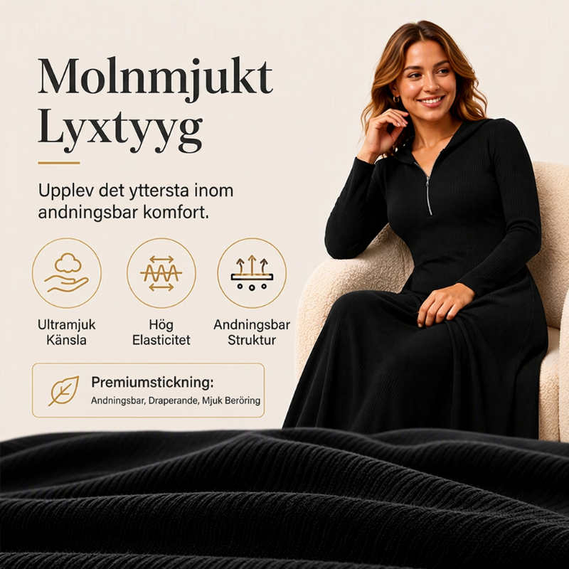 Mysig Stickad Maxiklänning Dam – Elegant Vardag & Fritidsstil