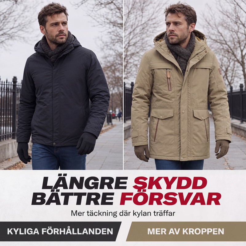 Klassisk termisk och vindskyddad jacka för män