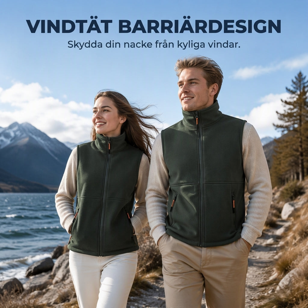 ❄️Unisex Vinterväst med Plyschfoder – Varm och Vindskyddande Västdam & Herr