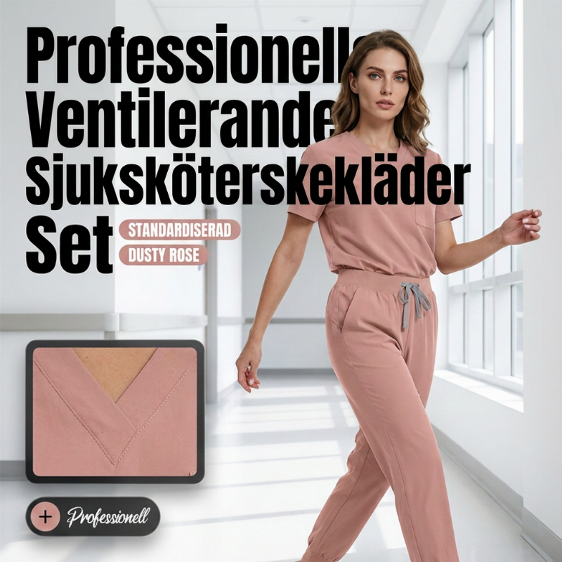 Professionellt Scrubs Set för Kvinnor – Andningsbart & Bekvämt Arbetsset för Vårdpersonal