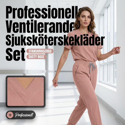 Professionellt Scrubs Set för Kvinnor – Andningsbart & Bekvämt Arbetsset för Vårdpersonal