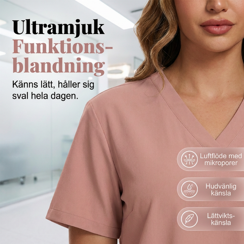 Professionellt Scrubs Set för Kvinnor – Andningsbart & Bekvämt Arbetsset för Vårdpersonal