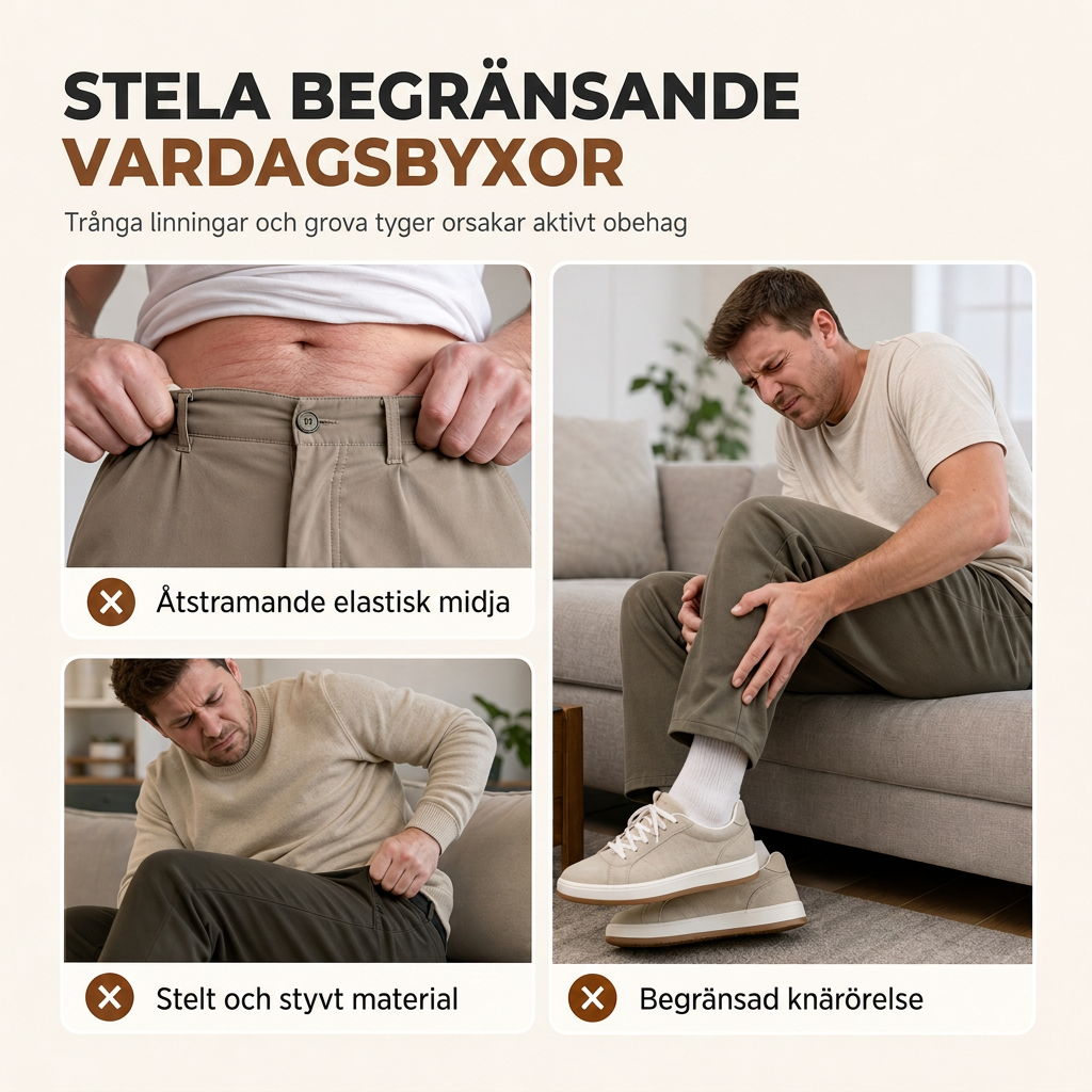 Premium Manchesterbyxor för Herr – Vida Avslappnade Byxor med Elastisk Midja & Modern Komfort