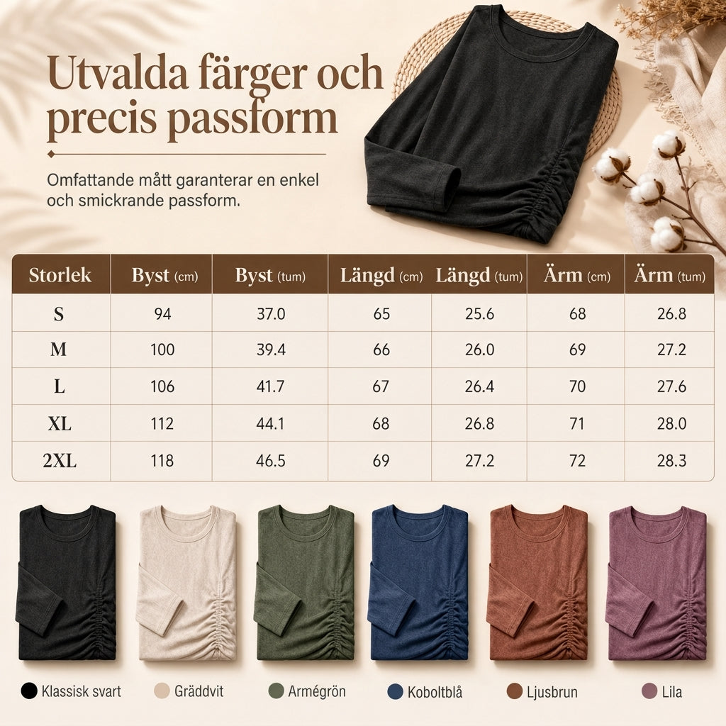 Elegant Oversize Tröja för Dam – Mjuk Stickad Topp med Fladdermusärm & Rynkad Midja