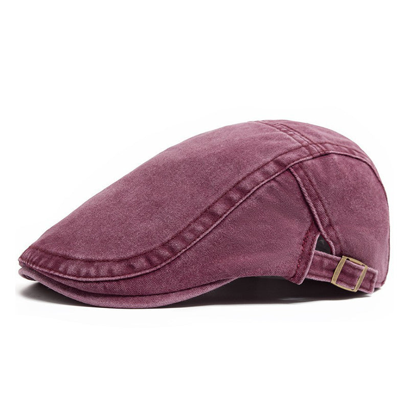 Unisex Vintage Flat Cap i Denimstil – Klassisk Baskerkeps med Retro Look & Komfortabel Passform