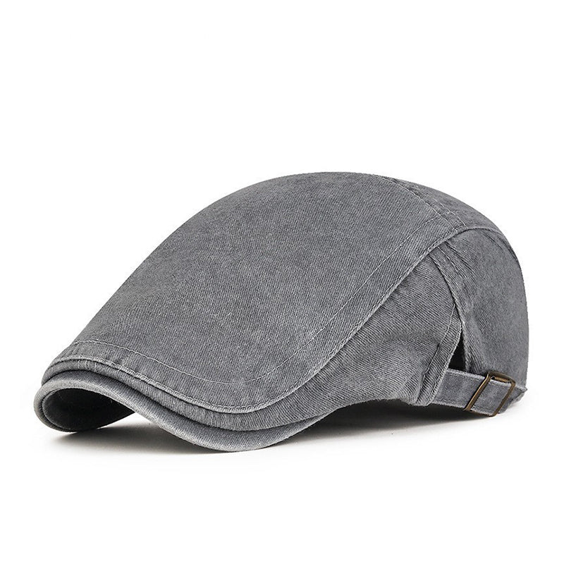 Unisex Vintage Flat Cap i Denimstil – Klassisk Baskerkeps med Retro Look & Komfortabel Passform