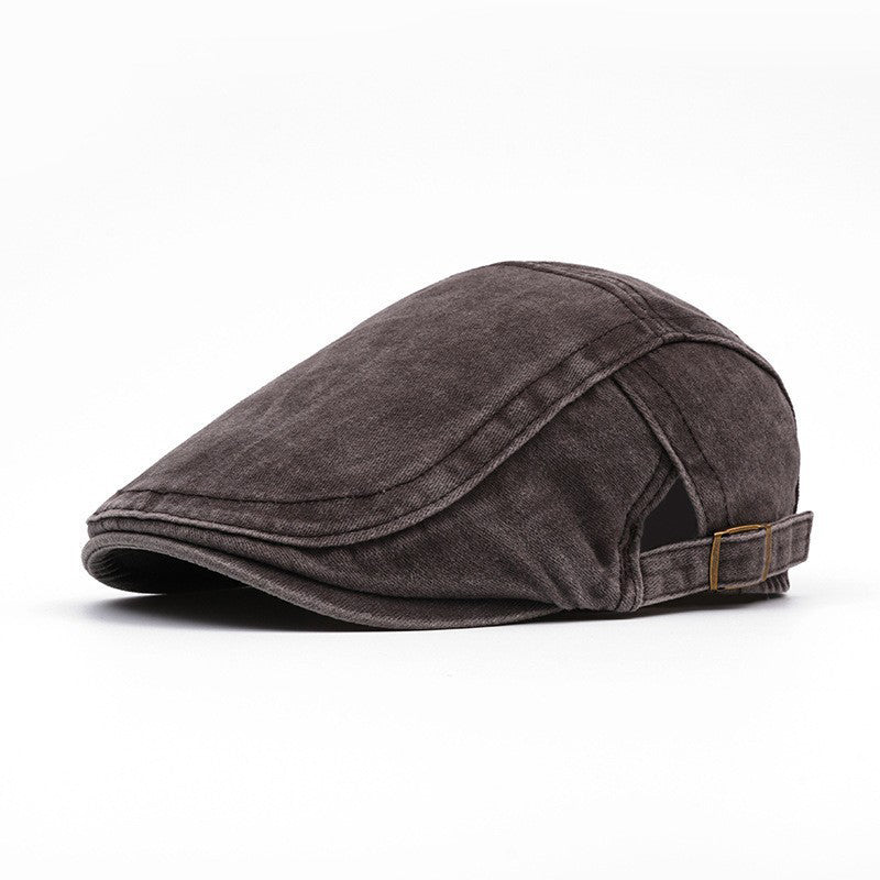 Unisex Vintage Flat Cap i Denimstil – Klassisk Baskerkeps med Retro Look & Komfortabel Passform
